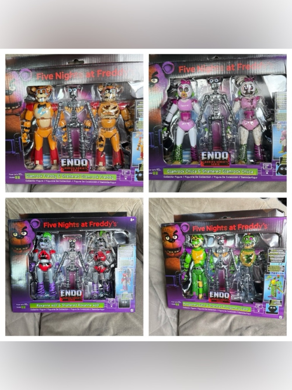 Jazwares Five Nights At Freddy's Endo Series Wave 3 Glamrock FULL SET OF 4